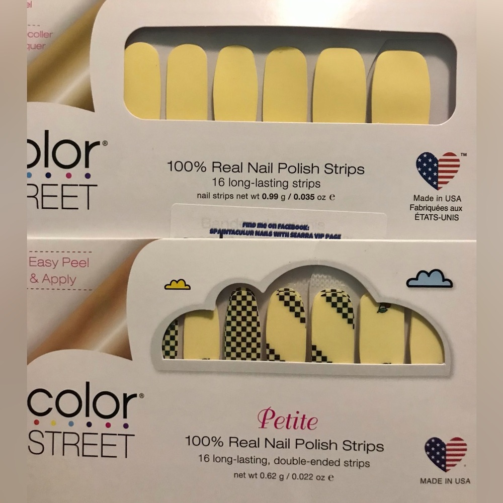 Color Street Belgian Buttercup & Petite Checks n Cherries